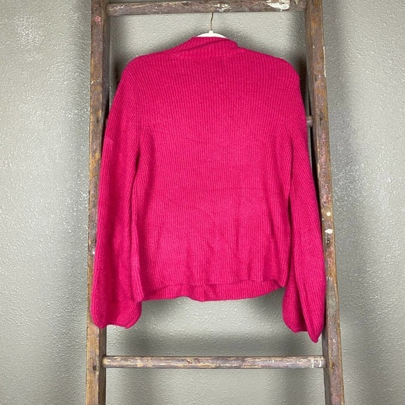 RACHEL Rachel Roy Shayla Pink Sweater Balloon Sleeve M - Picture 4 of 4